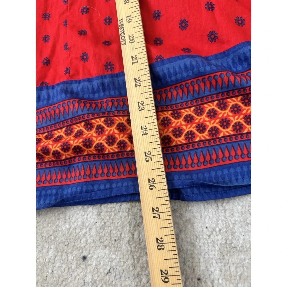 American‎ Girl Dress Size 10 Graphic Print Tie Front Zipper Back